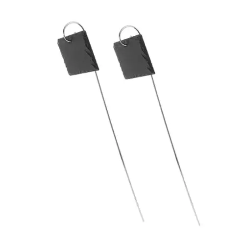 Produktbild: BESPORTBLE 2st Pflanzenetikett Pflanzenpfähle Zeichen Gartenschild Im Freien Gartenmarkierung Gartenschilder Im Freien Kräuterschilder Für Den Garten Im Freien Stein Black