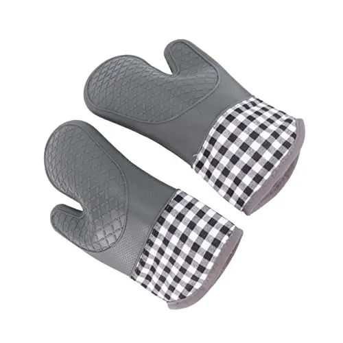 Produktbild: BESPORTBLE 2st Silikonhandschuhe Ofenhandschuhe Mit Silikongriff Kochhandschuhe Für Die Küche Küchenhandschuhe Backen Aus Silikon rutschfeste Kochhandschuhe Griffigkeit Kieselgel Grill