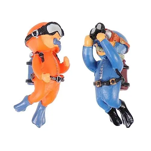 Produktbild: BESPORTBLE 2St Taucherbecken Piratenschmuck Aquarienverzierung für den Haushalt aquaristik zubehör Aquarium Taucher Zubehör für Aquarien Modelle Aquarium-Layout-Requisite Taucher Figur Mini