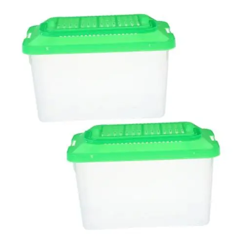 Produktbild: BESPORTBLE 2st Tragbares Aquarium Transportbehälter Für Fische Zuchtkäfig Für Haustiere Behälter Für Die Unterbringung Von Reptilien Tragbarer Fischbehälter Tierträger Abs Light Green