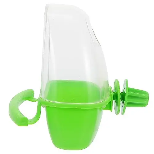 Produktbild: BESPORTBLE 2st Vogelfutterbox Vogelfutternapfbecher Hängendes Vogelhäuschen Kunststoffbehälter Wassernapf Für Vogelfutter Wannenzubehör Für Die Badewanne Klein Spender Plastik Langen