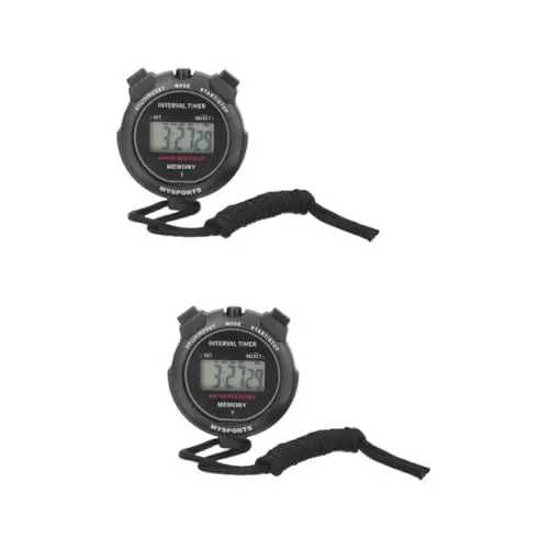 Produktbild: BESPORTBLE 2st Wasserdichter Chronograph Stoppuhr Für Fitnesstrainer Digitaluhr wasserdichte Zeitschaltuhr Küchentimer Stoppuhr Digitale Stoppuhr Großer Timer Handheld Zubehör Abs Student