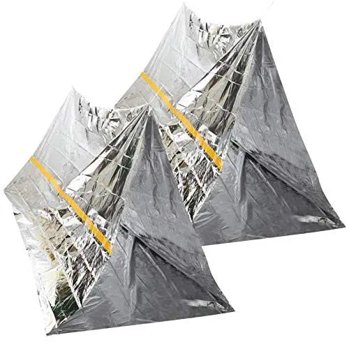 Produktbild: BESPORTBLE 2st Zelt Notfallplane Gang Zeit Getriebe Wandern Notunterkunft Einweg-notunterkunft Campinghütte Camping SOS Unterkunft Schutz Schwer Haustier Reißfestes Material Reisen