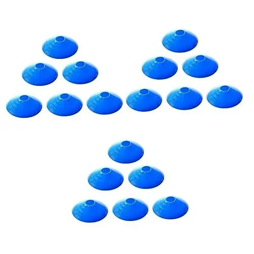 Produktbild: BESPORTBLE 30 Stück Blaue Markierungen Fuß -Trainingsausrüstung Fuß -Trainingswerkzeuge Skateboard-Ausrüstung Fuß -Trainingsteller Flache Feldmarkierungen