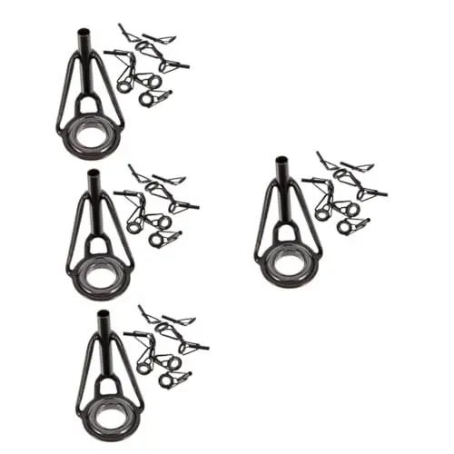 Produktbild: BESPORTBLE 32 STK Kopf Der Angelrute Angeln Draussen Angelzubehör-Set Angelrutenführungstipps Austausch Der Angelführer Rostfreie Angelrutenspitzen Stepper Fräulein Porzellanring Reparatur