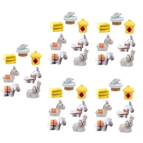 Produktbild: BESPORTBLE 35 Stück Mikro Landschaftsdekoration Esel Verzierung Garten Esel Figuren Verzierung Auto Ornament Mikro Esel Ornamente Miniatur Esel Dekoration Garten Winzige Statuen Aus