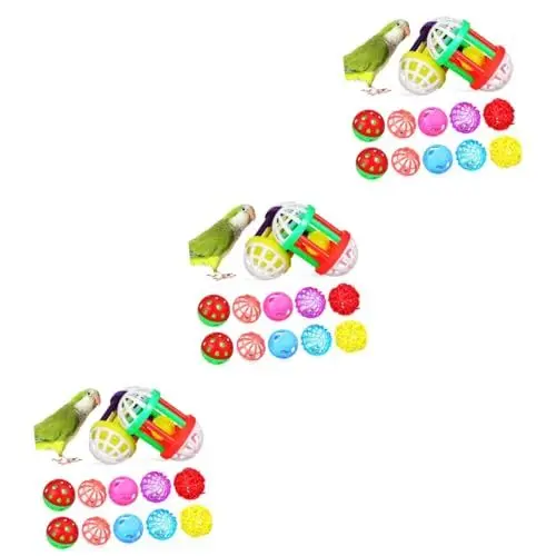 Produktbild: BESPORTBLE 3sets Vogel Kauen Spielzeug Papagei Ausbildung Schnabel Schleifen Sicher Für Nymphensittiche Conures 12 Stücke * 3