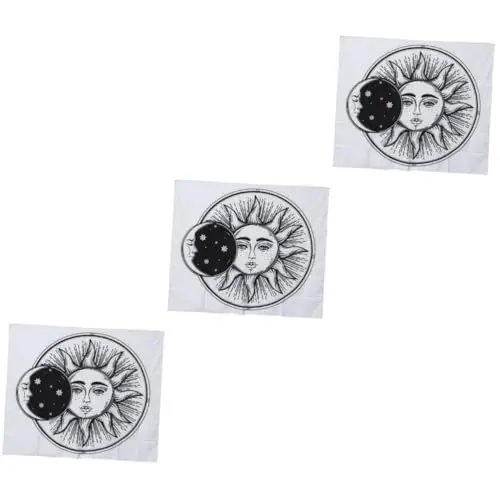 Produktbild: BESPORTBLE 3St Aschenbecher für den Außenbereich Mond Halloween-Toilettendeckel-Aufkleber Picknick-Unterlage wandteppich Outdoor-Decke Faltbare Picknickmatte Drucken Tapisserie Picknickdecke