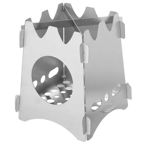 Produktbild: BESPORTBLE 3St Außen-Holzofen edelstahlgrill transportabler grill Cooking stove Campingkocher Ultraleichtes Rucksackzelt Heizofen Brennholzofen kreativer Alkoholkocher Rostfreier Stahl Silver
