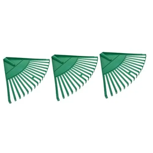 Produktbild: BESPORTBLE 3St Gartenrechen transformas laub bläser Gartenausrüstung anpflanzen Plants Rasenharken Rasenrechen Laubrechen Heavy Duty Laubrechen für den Garten Handgartengeräte Plastik Green