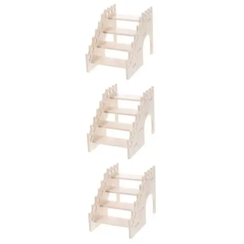 Produktbild: BESPORTBLE 3St Kletter Leiter Hamster Spielzeug Haustier Spielzeug Hamster-Kletterleiter Ratte Hamster Kletterleiter Kleintier Klettergerüst lustige Chinchilla-Leitern Hamsterversteck hölzern