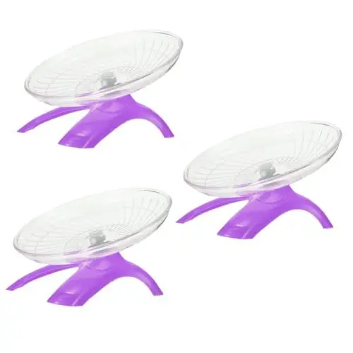 Produktbild: BESPORTBLE 3St Laufradspielzeug Hamster Spielzeug hamsterspielzeug Wheel Plastic Heimtierbedarf Mausrad Rennmäuse Laufrad Chinchilla Rennmaus Frisbeescheibe Igel Lieferungen Plastik