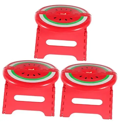 Produktbild: BESPORTBLE 3St Tragbarer Klapphocker Obst Hocker Sitzhocker kinderhocker Kinder klositz Liege Outdoor-Hocker aus Kunststoff Angelhocker aus Kunststoff draussen Klappstühle Kleine Bank Schemel