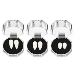 Produktbild: BESPORTBLE 3 Paar Cosplay Fangs Realistische Horror Werwolf Fangs Party Requisiten Vampir Zähne für Halloween Tanzen Party Bankett 13 mm + 15 mm + 17 mm