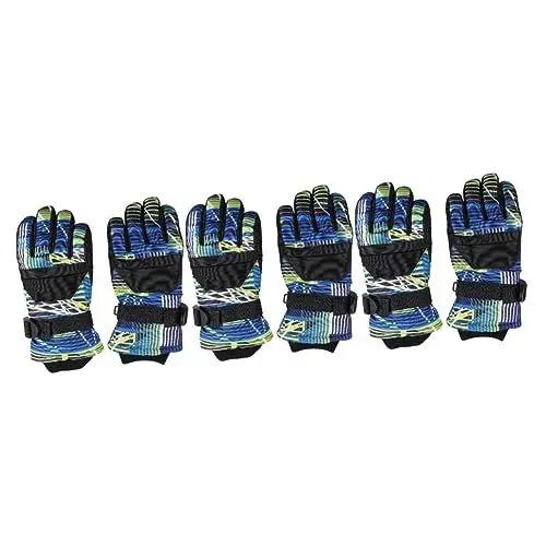 Produktbild: BESPORTBLE 3 Paar Kinder Ski Vollfinger Handschuhe Winddicht Zum Skifahren Wandern