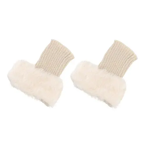 Produktbild: BESPORTBLE 3 Paare Stiefelüberzüge Aus Fell Trendige Oberteile Für Frauen Flauschige Beinlinge Stiefelmanschettenabdeckung Flauschige Beinbündchen Pelzige Stiefel Kurz Acryl Socken Damen