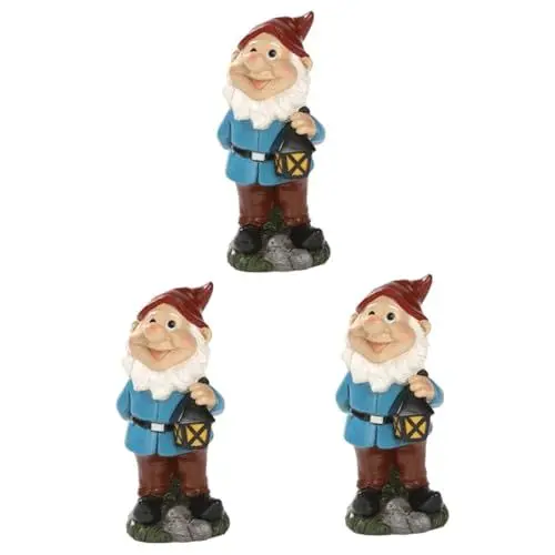 Produktbild: BESPORTBLE 3 STK Bürodekoration Spielzeug für Kinder kinderspielzeug Rasendekorationen für den Außenbereich Gartenzwerg Ornament bastelsachen Desktop-Dekor Zwerg Dekoration Schreibtisch Harz