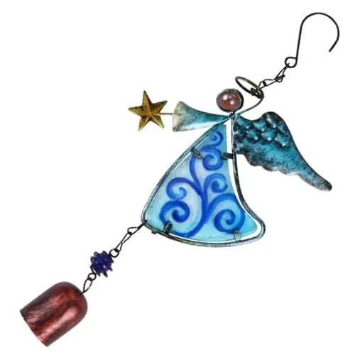 Produktbild: BESPORTBLE 3 STK Windspiele für den Garten Angel engelsflüGel sabberlack hochstihl Blea chinesisches solar Leuchtturm licht weihnachtsdeko Windspiele Glasanhänger Windröhren Eisen Blue
