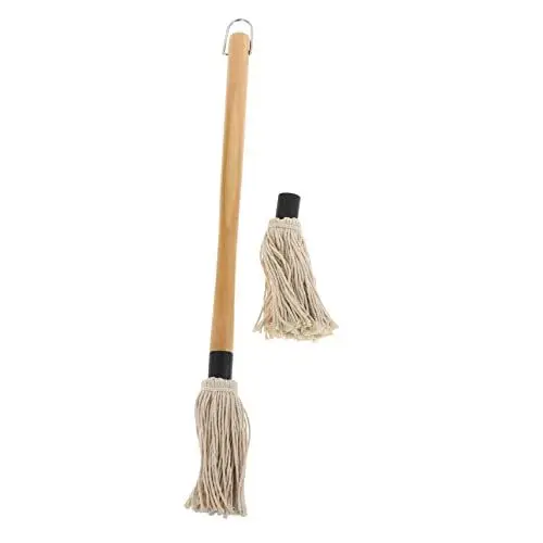 Produktbild: BESPORTBLE 3sätze Bbq Basting Mop Mit Holzgriff Und Ersatz-bürsten Hochwertiger Baumwollpinsel Für Gleichmäßiges Auftragen Von Marinade Öl Und Soßen Beim Grillen Braten Und Backen