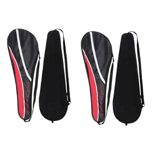 Produktbild: BESPORTBLE 3 Sätze Tasche Für Badmintonschläger Aufbewahrungstasche Für Tennisschläger Bausatz Beutel Racquetball-Tasche Tennistaschen Umhängetasche Handhaben Black Oxford-Stoff 2 Stück * 3