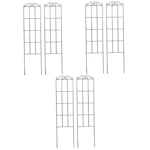 Produktbild: BESPORTBLE 3 Sätze Topfpflanzenständer Stützringe Für Tomaten Stütze Für Topfpflanzen Pflanzenstütze Klettergerüst Blumentopf Pflanzenspalier Drinnen Gartenbedarf Metall Black 2 Stück * 3