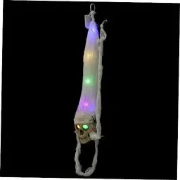Produktbild: BESPORTBLE 3 Stück Türdekoration Zum Aufhängen Gazestoff Halloween Gruseliges Tuch Halloween Party Dekoration Halloween Ornament Schwingendes Skelett Dekor Leuchtender Weißer Knopf