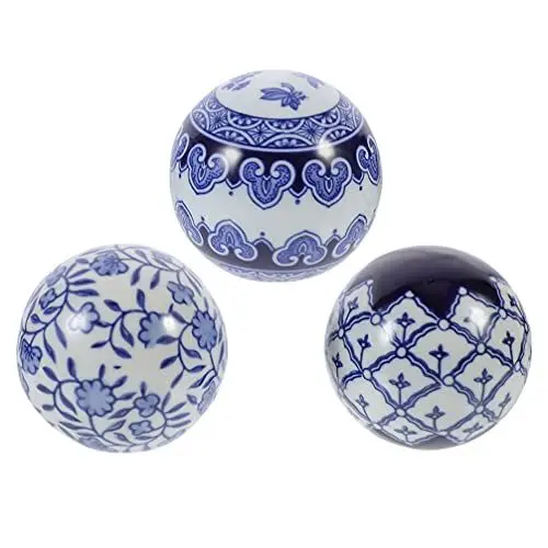 Produktbild: BESPORTBLE 3st Dekokugel Aus Keramik Schwimmender Pool Delfter Blau Blaue Porzellankugeln Amphore Garten Aquarium Blickkugel Aus Keramik Glaskugeln Dekorative Kugeln ?e Wandbehang Terrarium