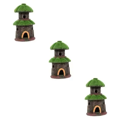 Produktbild: BESPORTBLE 3st Dekorative Fischhöhle Aquarienverzierung Axolotl-Ornament Zarte Aquarienhöhle Verschleißfeste Aquarienhöhle Filigranes Aquarienhaus Axolotl-Panzer Haustier Harz Haushalt