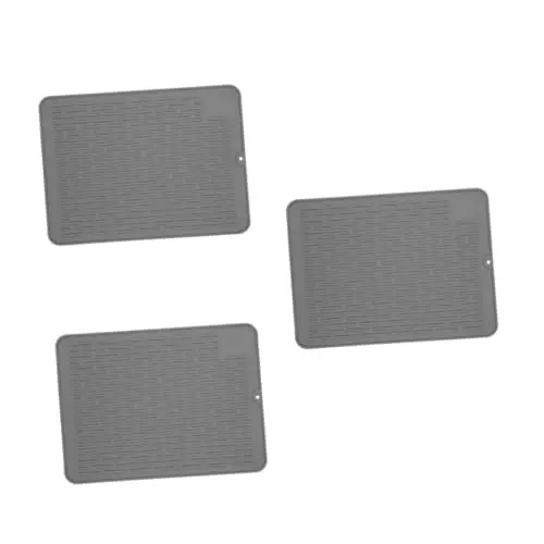 Produktbild: BESPORTBLE 3st Ofenwerkzeugmatte Grill-silikonpad Grillplatte Aus Silikon Silikon-grillmatte Grillmatte Aus Silikon Silikonmatten Spachtelmatte Abtropfmatte Silikon Grey Kieselgel