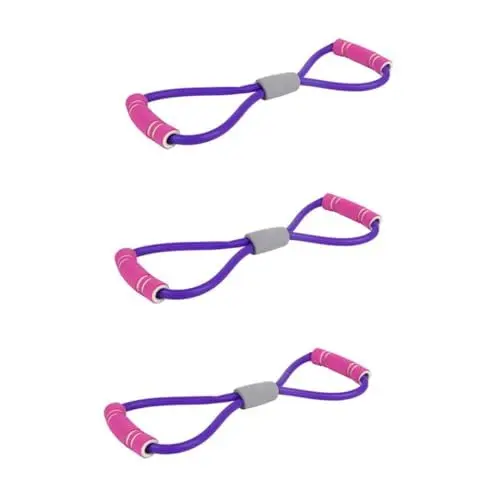Produktbild: BESPORTBLE 3st Übungsbänder Widerstandsband Gurtstraffer Trainieren Übungsgürtel Krafttraining Pilates-ausrüstung Widerstandsbänder Fitnessbänder Violett