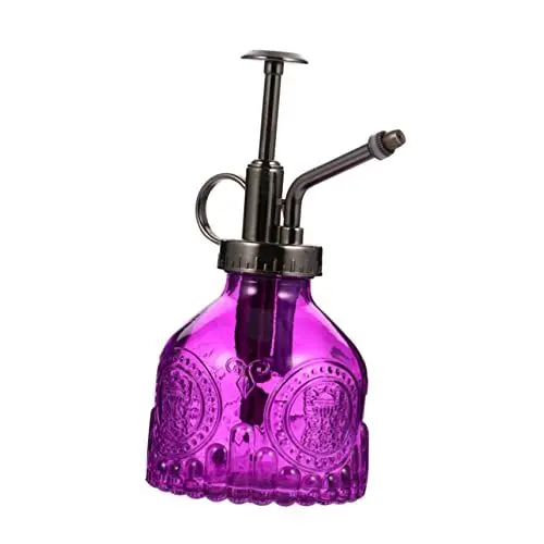 Produktbild: BESPORTBLE 3st Wasserkocher Aus Glas Sprühbewässerungstopf Sprühflasche Mit Blumenwasser Wasserspray Haar Pflanzensprühflasche Aus Glas Dekorativer Pflanzennebel Buntglas Violett Klein Sprit