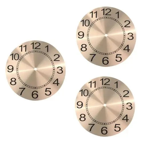Produktbild: BESPORTBLE 3st Zifferblatt Zifferblätter Für Quarzuhrwerke DIY Runde Zifferblätter Uhrenmaterial Selber Machen Ziffernblätter Zum Basteln Austausch Der Uhrplatte Uhrenteil Uhr Eber Aluminium
