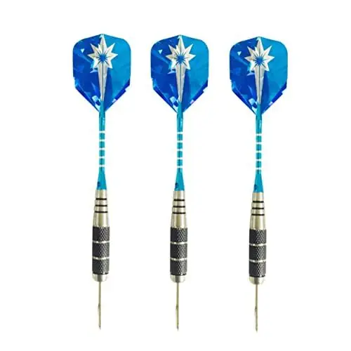 Produktbild: BESPORTBLE 3stücke Aluminium Dartpfeile Mit Metallischen Und Attraktiven Blauen Sequins Für Sportevents Und Freizeitaktivitäten Langlebig Und Präzise