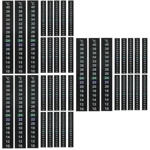 Produktbild: BESPORTBLE 45 Stk Thermometerstreifen Temperaturstreifen Brauen Fieber Stirn Temperatur Streifen Stock Milch Klebstoff Aquarium Thermometer Aufkleben Drinnen Digital Klebeband Flüssigkristall