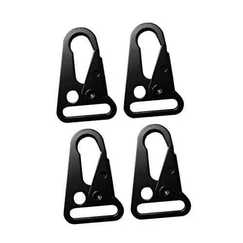 Produktbild: BESPORTBLE Edelstahl-schlüsselring Mit Schraubverschluss 4 Stück Zinklegierung Karabiner Outdoor-Schnalle Für Dienstgürtel Schwarz
