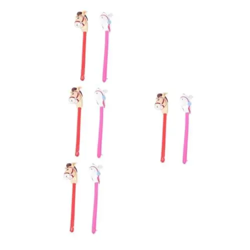 Produktbild: BESPORTBLE 4 Sätze Aufblasbarer Pferdekopfstock Mit Einem Aufblasbaren Stock Pferdekopf Für Kinder Pferdestockspielzeug Aufblasbarer Kampfstock Auf Stock PVC 2 Stück * 4