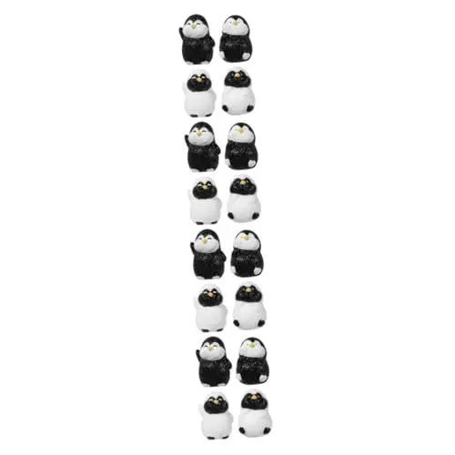 Produktbild: BESPORTBLE 4 Sätze Pinguin-Ornamente Teichzubehör Tierische Gartenfiguren Mini Gartenschmuck Winzige Figuren Pinguinfiguren Feengartenhüttentür Süße Tierfigur Harz 4 Stück * 4