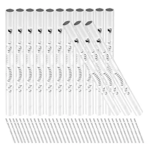 Produktbild: BESPORTBLE 4 Sätze Windspiele Solarleuchten Glockenspiel Windglocken Windspielrohre Aus Aluminium Bastelmaterial Holzperlen Windspiel Ersatzröhre Windspiel DIY Metallrohr Silver 30 Stück * 4