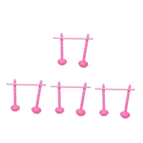 Produktbild: BESPORTBLE 4 Stück Aufblasbare Hochsprungstange Spiele Im Hinterhof Aufblasbare Spiele Partyspiele Im Freien Riesige Outdoor-Spiele Rasenspiele Indoor-Outdoor-Spiele Limbo Rosa PVC