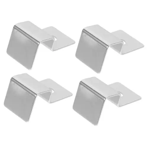 Produktbild: BESPORTBLE 4er Set Aquarien Glasabdeckung Halterungen Edelstahl Unterstützung Für Dicke Glasdeckel Robuste Fischtank Abdeckung Clips Ideal Für Aquarien Und Glasaquarien