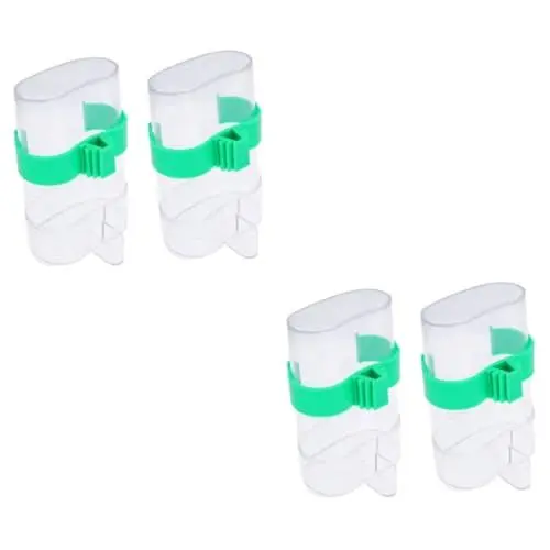 Produktbild: BESPORTBLE 4 Stück Futterautomat Für Haustiere Wasserflasche Kaninchenfutter Vogelfütterer Fenstervogel Futterhäuschen Für Finken Vogelhäuschen Für Spender Futterhäuschen Für Eichhörnchen