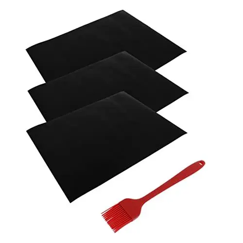 Produktbild: BESPORTBLE Grillmatte Wiederverwendbar 4 Stück Grillmatten für BBQ Antihaftbeschichtet Hitzebeständig Leicht Zu Reinigen Vielseitig Einsetzbar Zum Backen Kochen