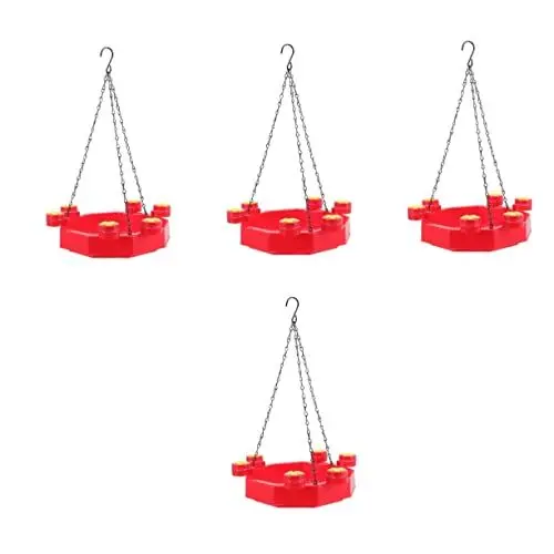 Produktbild: BESPORTBLE 4 Stück Kolibri-futterspender Mit Großer Öffnung Für Den Garten. Einfach Zu Befüllen Und Zu Reinigen. Robustes Material Aus Kunststoff Und Eisen.
