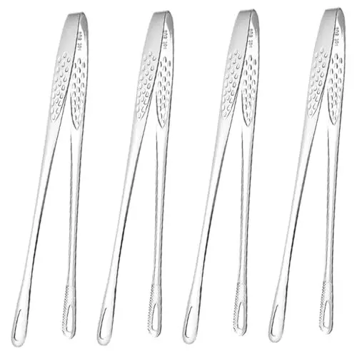 Produktbild: BESPORTBLE Grillzange 4er Set Edelstahl Metall Küchenzange Zum Kochen Silber