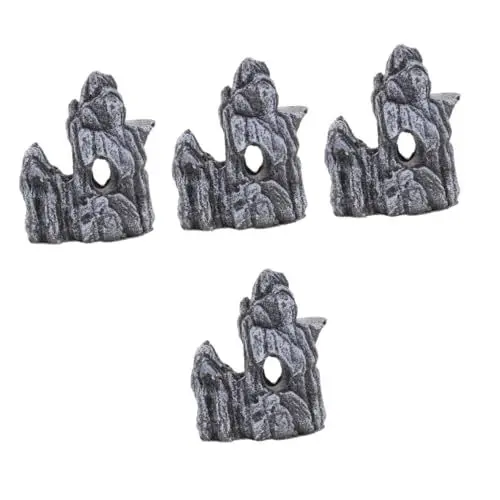 Produktbild: BESPORTBLE 4 Stück Mini-steingarten Bonsai-steingarten-kit Für Den Innenbereich Zubehör Für Aquarien Tischdekoration Botanisches Dekor Betta-Aquarium-kit Felsen Betta Fisch Komposit-Zement
