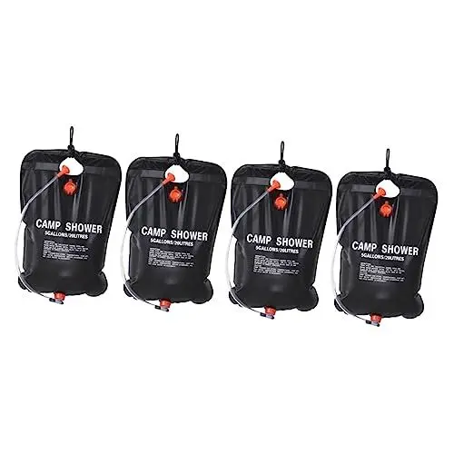 Produktbild: BESPORTBLE 4 Stück Outdoor-Camping-duschtasche Outdoor-duschtasche Solarwasserbeutel Solartasche Campingdusche Sit-up-bauchassistent Solar- Heizung Wärmflasche PVC Reisen