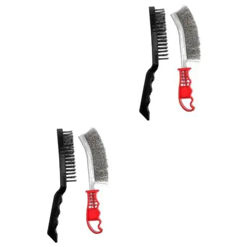 Produktbild: BESPORTBLE 4 Stück Rostentfernungsbürste Topf Pfanne Spülbürste Gemüsepinsel Haushaltsreiniger Zuhause Bürste Metallbürste Rostfreier Stahl Grillbürste Eisenbürste Drahtbürste Rostbürste