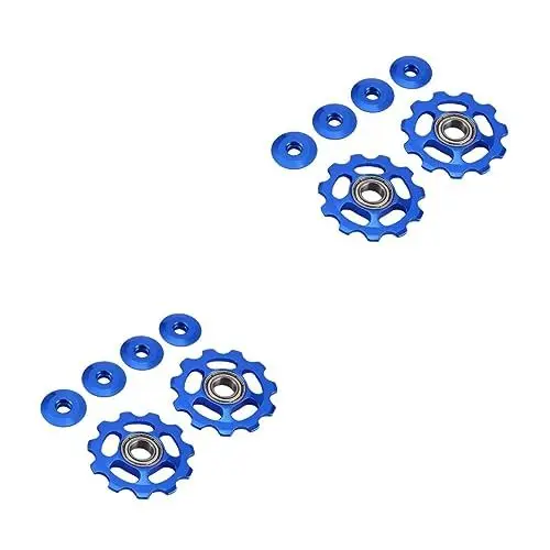 Produktbild: BESPORTBLE 4 Stück Schaltrolle 11t Umwerfer Schaltauge Schalträder Fahrrad Riemenscheibe Schaltwerkverlängerung 11t Schaltwerkscheibe Fahrradkettenführung Mtb-teile Spanner Vorher Und Nachher