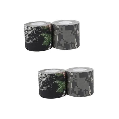 Produktbild: BESPORTBLE 4stücke Zwei Tarnband Multifunktionales Wasserdichtes Vliesstoff-tape Mit Camouflage-muster Für Jagd Und Outdoor-aktivitäten