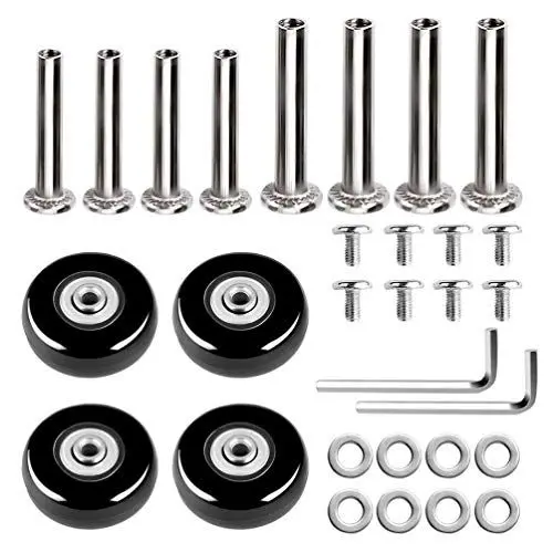 Produktbild: BESPORTBLE 4 Stück Trolley-Räder Samsonite-Reparaturteile Reparatur Von Gepäckrädern Gepäckrolle Ersatz-Gepäckkoffer Reparaturteil Gummi Wartung Reisen Universalrad